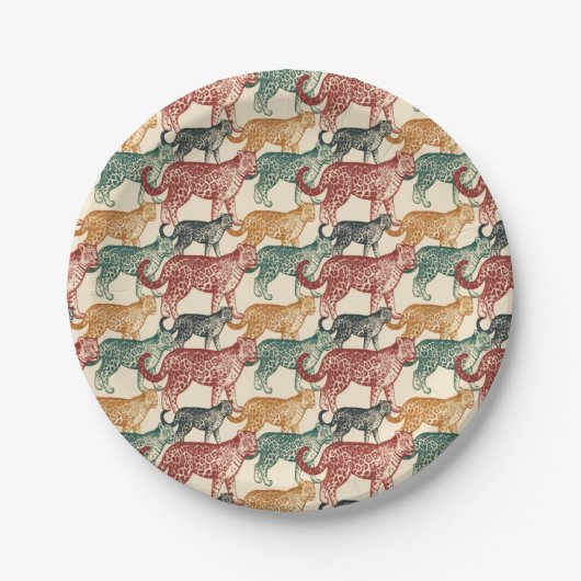 ヴィンテージ熱帯ジャングルワイルドストーカー ペーパープレート (正面)