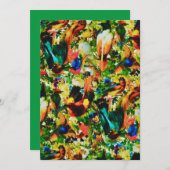 ヴィンテージ熱帯ジャングルワイルドパロット シーズンカード (正面/裏面)