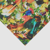 ヴィンテージ熱帯ジャングルワイルドパロット 薄葉紙 (詳細)