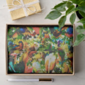 ヴィンテージ熱帯ジャングルワイルドパロット 薄葉紙 (ギフト)