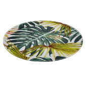 ヴィンテージ熱帯ジャングル葉のパターン カッティングボード (角)