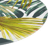 ヴィンテージ熱帯ジャングル葉のパターン カッティングボード (角)