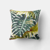 ヴィンテージ熱帯ジャングル葉のパターン クッション (裏面)