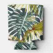 ヴィンテージ熱帯ジャングル葉のパターン 缶クーラー (裏面)