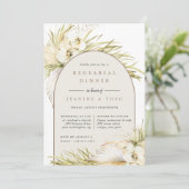 ヴィンテージ熱帯セレモニーのリハーサルディナー 招待状 (スタンド正面)