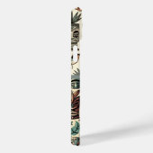 ヴィンテージ熱帯ティキマスクと鳥の灰色の緑 Case-Mate iPhoneケース (裏面 / 右)