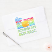 ヴィンテージ熱帯ドミニカ共和国 スクエアシール (封筒)