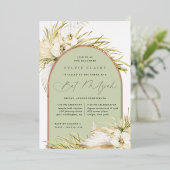 ヴィンテージ熱帯バルミツワー 箔招待状 (立ち正面)