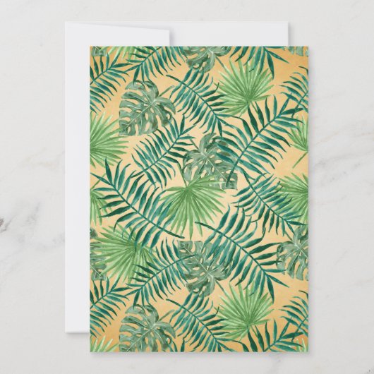 ヴィンテージ熱帯パイナップル誕生日パーティー 招待状 (裏面)