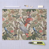 ヴィンテージ熱帯パターンティッシュペーパー 薄葉紙 (クラフト)