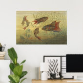 ヴィンテージ熱帯パラダイスフィッシュ ポスター (ホームオフィス)