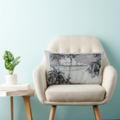 ヴィンテージ熱帯ビーチエッチングピロー ランバークッション (椅子)