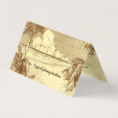 ヴィンテージ熱帯ビーチカスタム折り畳み名刺 名刺 (正面)