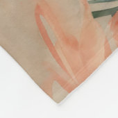 ヴィンテージ熱帯フラミンゴ フリースブランケット (角)