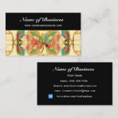 ヴィンテージ熱帯フローラ壁紙パターン 名刺 (正面/裏面)