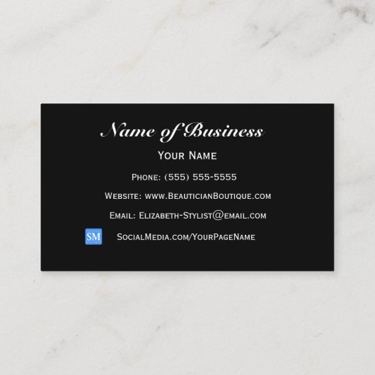 ヴィンテージ熱帯フローラ壁紙パターン 名刺 (裏面)