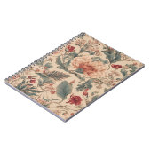 ヴィンテージ熱帯フローラ花アンティーク ノートブック (左側)