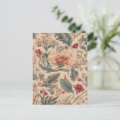 ヴィンテージ熱帯フローラ花アンティーク ポストカード (スタンド正面)