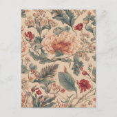 ヴィンテージ熱帯フローラ花アンティーク ポストカード (正面)