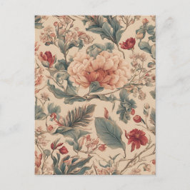 ヴィンテージ熱帯フローラ花アンティーク ポストカード