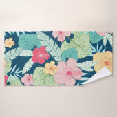 ヴィンテージ熱帯夏ハワイの継ぎ目のない模様  バスタオル (バスタオル)