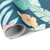 ヴィンテージ熱帯夏ハワイの継ぎ目のない模様  ラッピングペーパー (ロールコーナー)