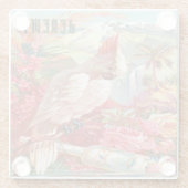 ヴィンテージ熱帯性コカトゥー ガラスコースター (裏面)