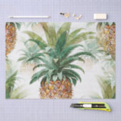 ヴィンテージ熱帯性パイナップルデカッペティッシュペーパー 薄葉紙 (クラフト)