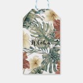 ヴィンテージ熱帯性パイナップルハイビスカス結婚フローラ ギフトタグ (裏面)