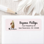 ヴィンテージ熱帯性パイナップルハイビスカス結婚フローラ ラベル (インサイチュ)