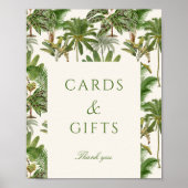 ヴィンテージ熱帯性パームツリーカード&ギフト ポスター (正面)
