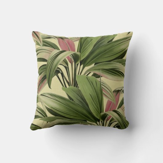 ヴィンテージ熱帯性パームボタニカルウォーターカラークリーム クッション (裏面)