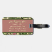 ヴィンテージ熱帯性パームボタニカルウォーターカラークリーム ラゲッジタグ (裏面横)