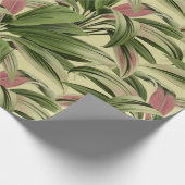 ヴィンテージ熱帯性パームボタニカルウォーターカラークリーム ラッピングペーパー (角)