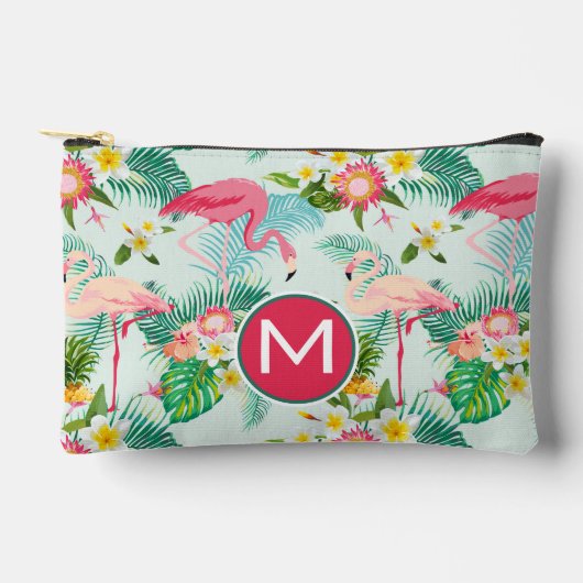 ヴィンテージ熱帯性花鳥 |モノグラム アクセサリーポーチ (正面)