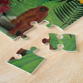 ヴィンテージ熱帯林モンキーズイラストレーションアート ジグソーパズル (側面)