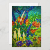 ヴィンテージ熱帯林風景風景 シーズンカード (正面/裏面)