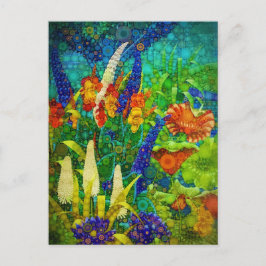 ヴィンテージ熱帯林風景風景 シーズンポストカード