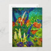 ヴィンテージ熱帯林風景風景 シーズンポストカード (正面/裏面)