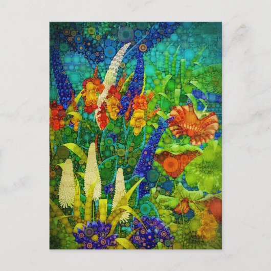 ヴィンテージ熱帯林風景風景 シーズンポストカード (正面)