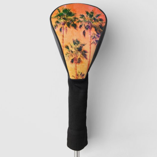 ヴィンテージ熱帯椰子 ゴルフヘッドカバー (正面)