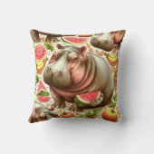 ヴィンテージ熱帯海馬模様 クッション (裏面)