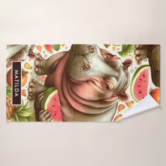 ヴィンテージ熱帯海馬模様 バスタオル (バスタオル)