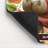 ヴィンテージ熱帯海馬模様 マウスパッド (コーナー)