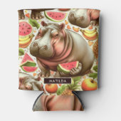 ヴィンテージ熱帯海馬模様 缶クーラー (正面)