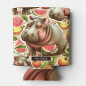 ヴィンテージ熱帯海馬模様 缶クーラー (裏面)