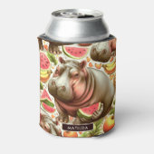 ヴィンテージ熱帯海馬模様 缶クーラー (缶裏面)