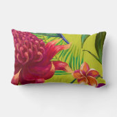 ヴィンテージ熱帯花腰枕 ランバークッション (裏面)