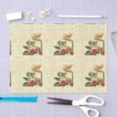 ヴィンテージ熱帯花 薄葉紙 (クラフト)