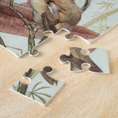 ヴィンテージ熱帯蘭、花とハミングバード ジグソーパズル (側面)